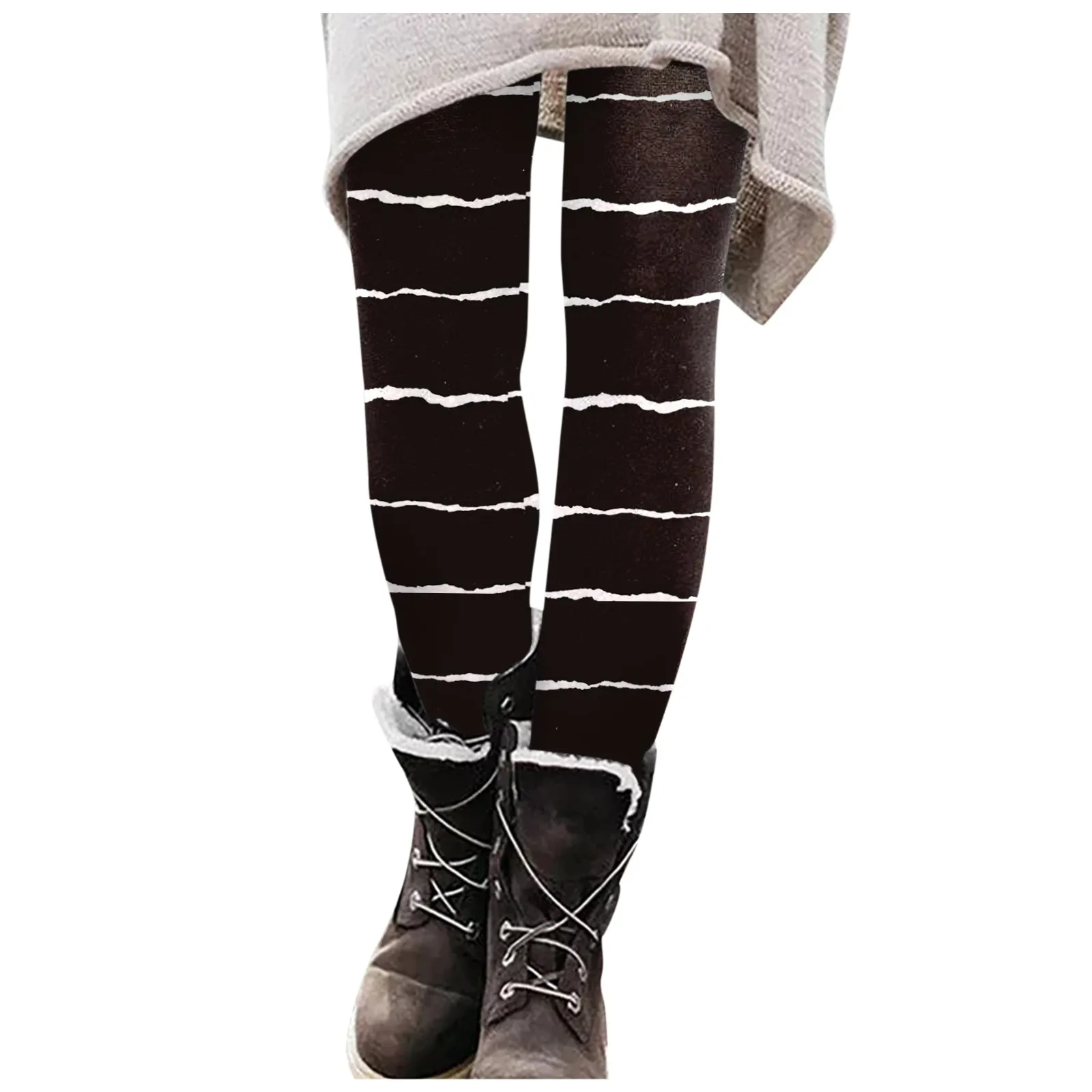 

Женские осенне-зимние эластичные штаны с принтом, тренировочные домашние теплые штаны, зимняя теплая Пижама с эластичным поясом, термобелье для женщин