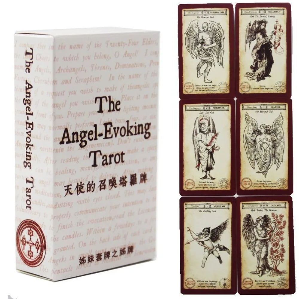 Heavenly Angel-Evoking Tarot Deck - 78 Divine Guidance Cards with Angelic Sigils & Names