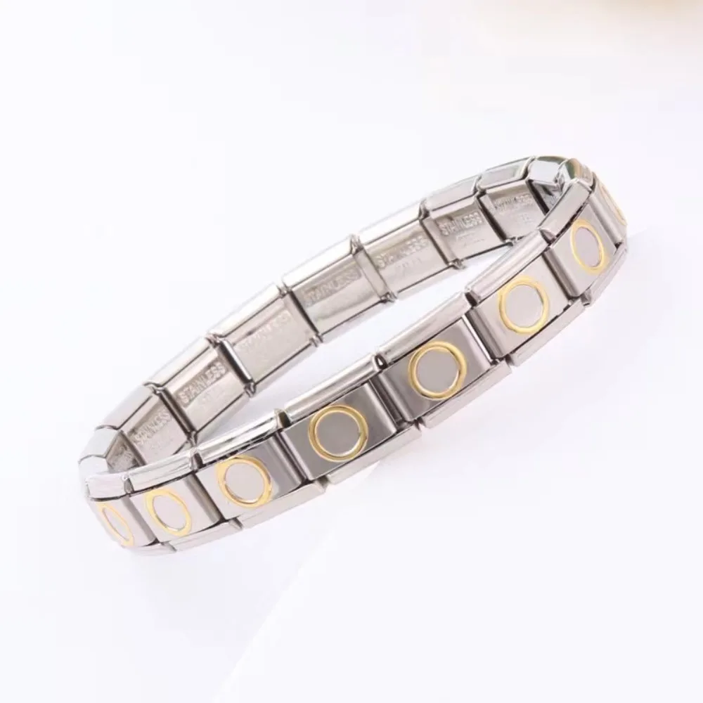 Italian Module Elastic Bracelet Stainless Steel DIY Love Charm Bracelet Women's Party Unisex charm bracelet stainless steel bracelet
