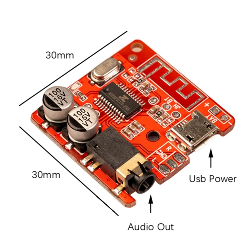 DIY 블루투스 오디오 리시버 보드, 블루투스 5.0 MP3 무손실 디코더 보드, 무선 스테레오 음악 모듈, 3.7-5V