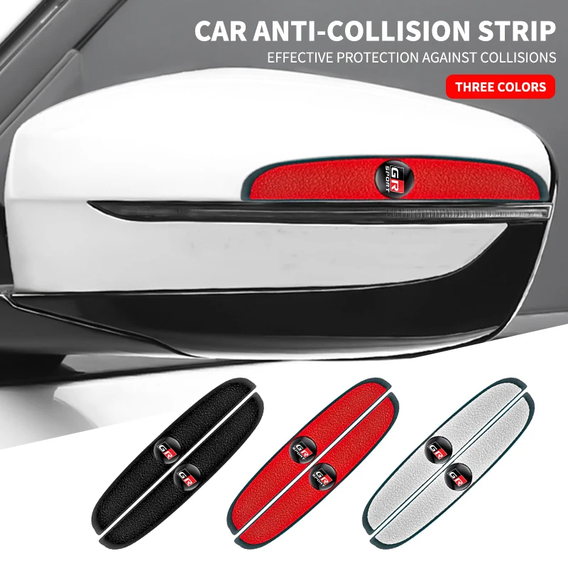 4Pcs Car Door Bumper Strip Side Edge Sticker Per Toyota Gr Gazoo Racing Supra Corolla Parts Sport 86 Yaris Grmn Accessori