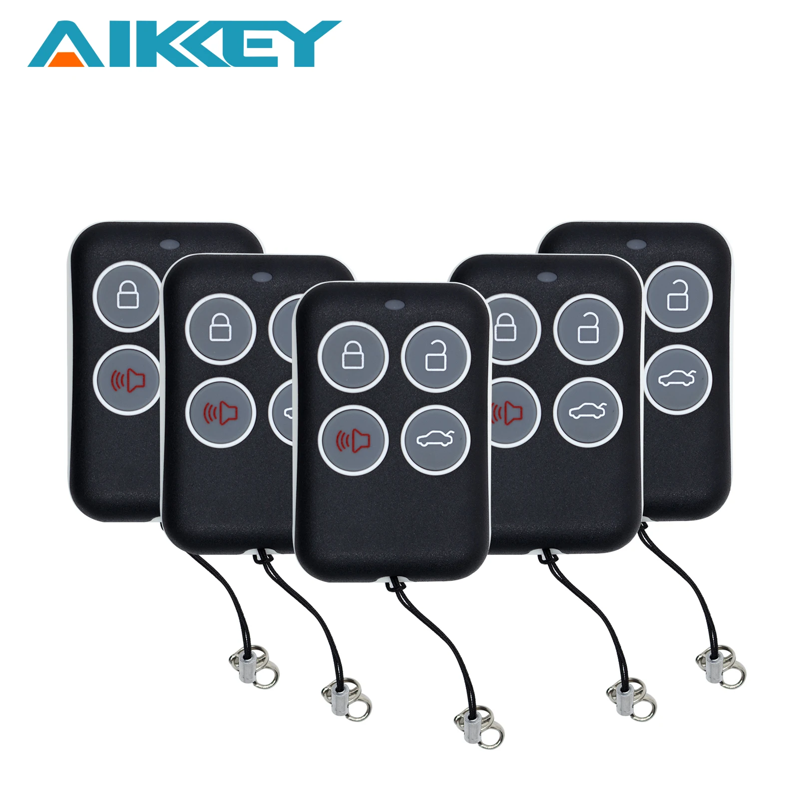 AIKKEY K3 4 Buttons Black A Series Universal Remote Car Key Fob for AIK Machine Remote Control Key Replacement