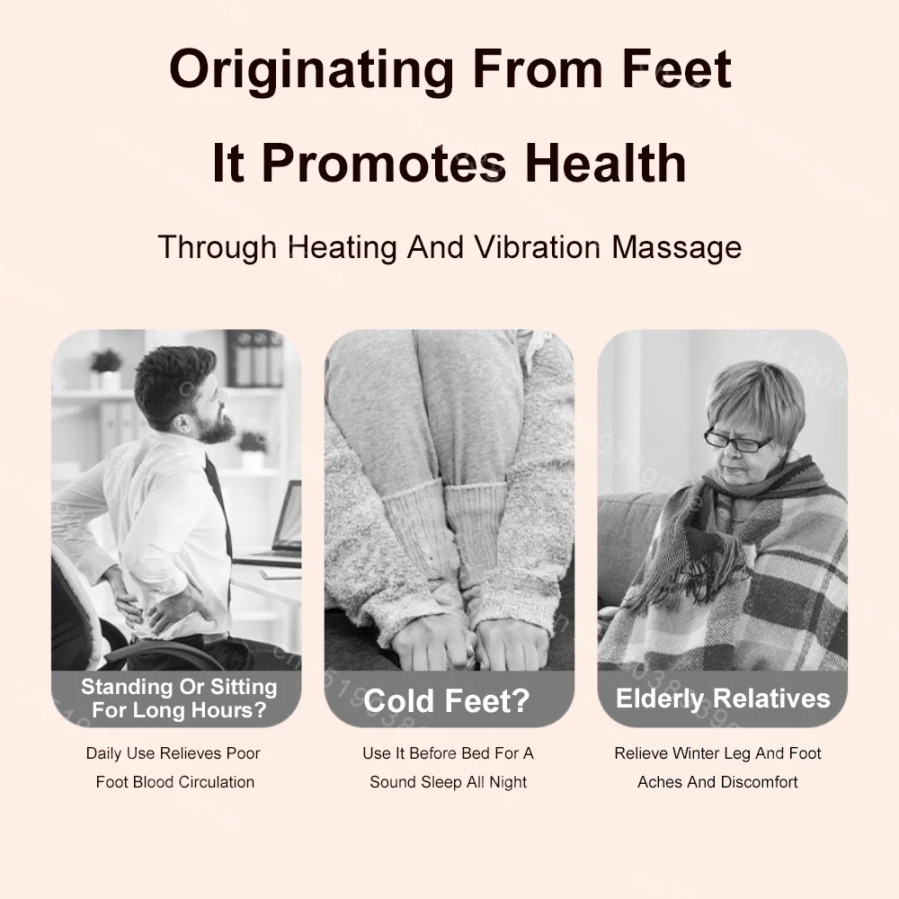 Electric Foot Heating Massage Pad Foot Warmer Portable Winter Foots Warming Mat for Home Intelligent Foot Massager with Heat