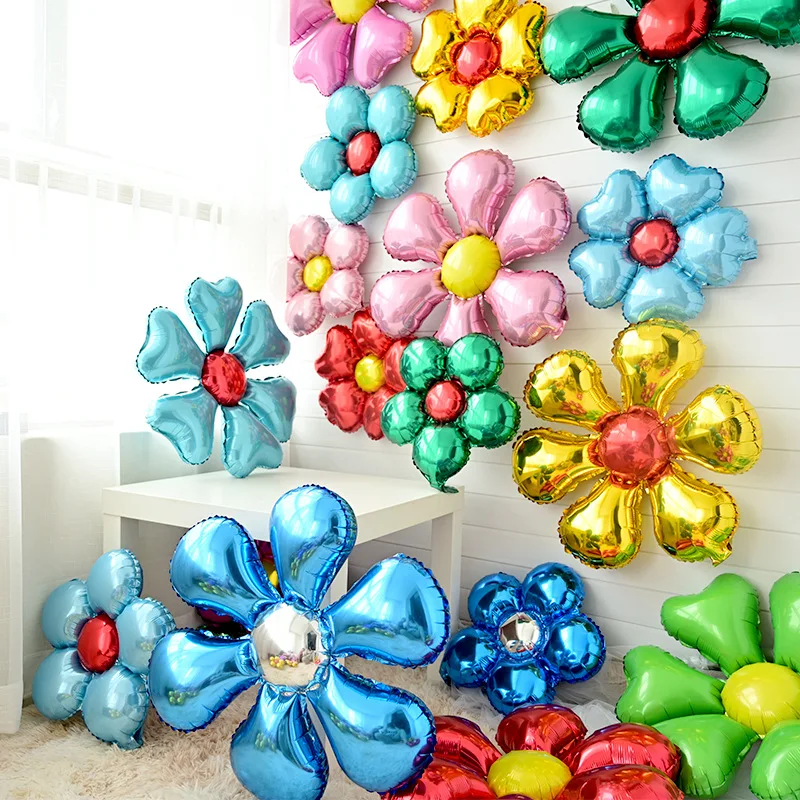 Flower foil balloon Daisy Rose Flower various flowers balloons Wedding Birthday Party Valentine's Day Decoration Supplies