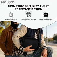 Sacs à main FIPILOCK, pochette pour homme, sac bandoulière pour femme et homme avec déverrouillage intelligent par empreinte digitale, sac à main de soirée de luxe haut de gamme 3