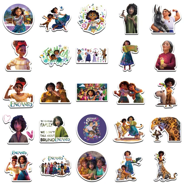 10/50PCS New Encanto Mirabel Kids Toy Stickers Disney Cartoons Movie Kawaii Fashion Anime Sticker for Laptop Phone Fridge Decor 5
