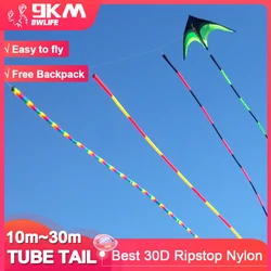 9KM 10m~30m Kite Tube Tail Kite Tail Line Laundry Pendant Soft Inflatable Show Kite 30D Ripstop Nylon with Bag