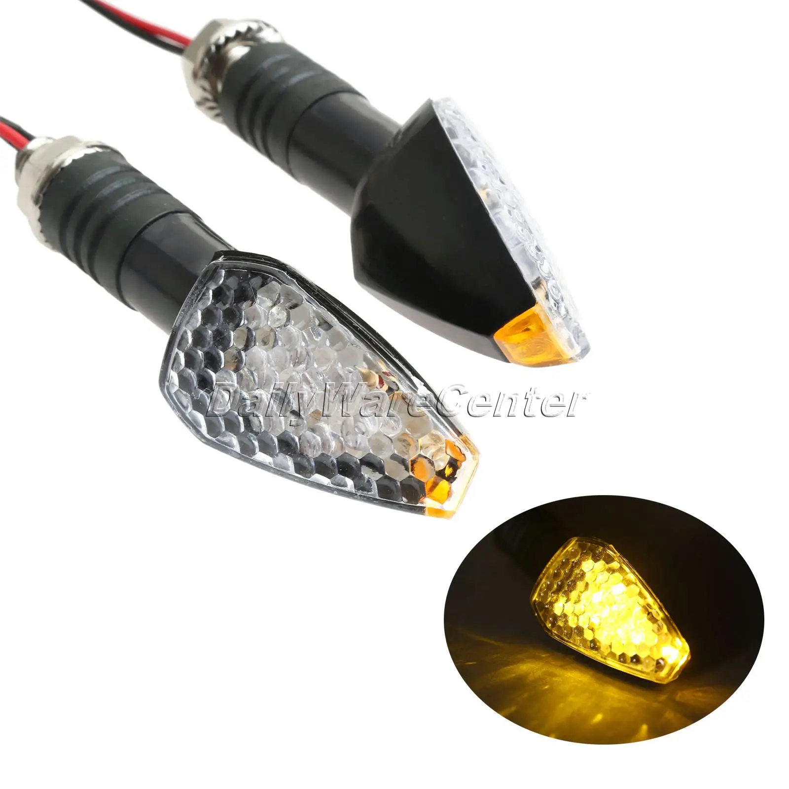 

Mgoodoo 2x Amber Light Motorcycle Led Turn Singal Indicator Lights Lamp Universal Flashers Blinkers For Honda Yamaha Ducati