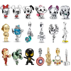 Silver Colour Disney Series Charms Fit Original Pandora Bracelet Bead Charm Necklace Diy Women Jewelry Designer Charms