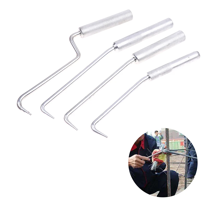 Rebar Tie Wire Twister 1pc Construction Hook Thread Rebar Tie Wire Twister with Hook Hand Binding Steel Bars Hand Fence Tools