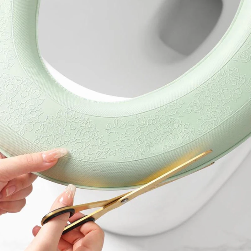 Description Picture 6 of itemO-shape Toilet Seat Bidet Toilet Cover Bathroom Waterpoof Soft Toilet Seat Cover Washable Closestool Mat Pad Cushion Accessories