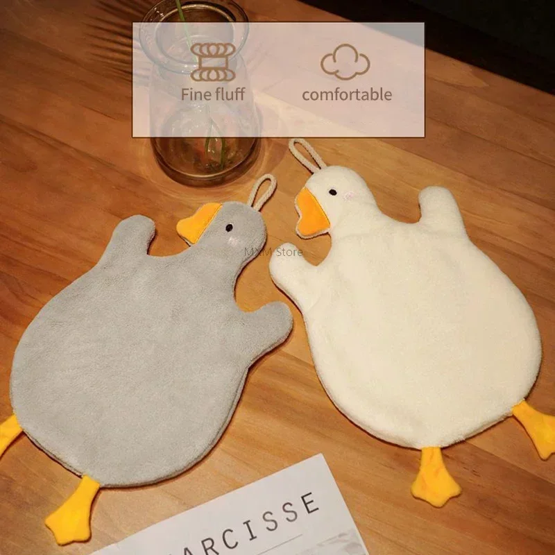 Hand Towel Cute Duck Hanging Towel Kitchen Bathroom Goose Bath Ball Soft Absorbent Microfiber Towels Bathrobe Home Textile microfiber towel,hand towel,microfiber hand towel