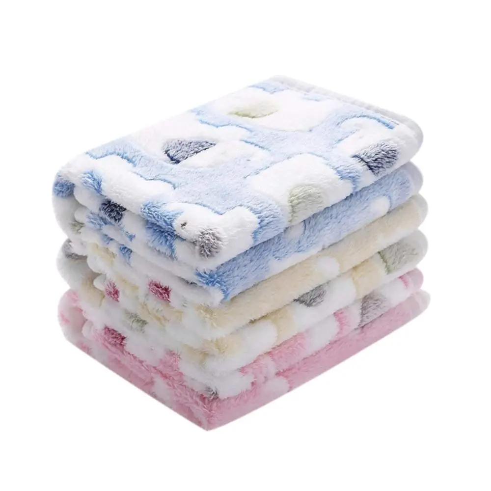 

Fluffy Thick Dogs Multi-color optional Bone Pattern Cats Paw Flannel Blanket Pet Blanket Fleece Blanket Winter Quilt