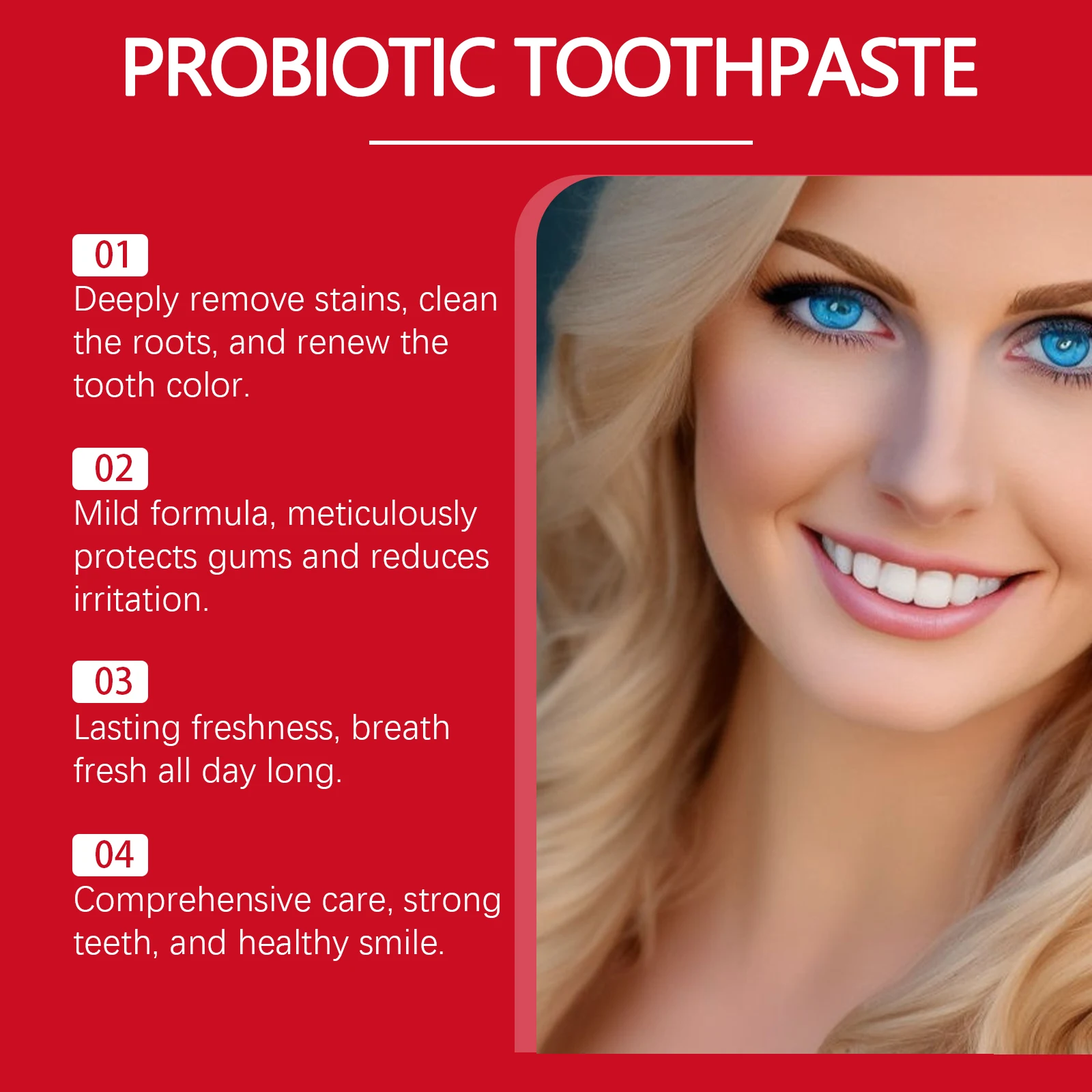 Sp-8 Probiotic Toothpaste Whitening Tooth Remove Plaque Stains Teeth Whitener Oral Hygiene Clean Fresh Breath Dental Brighten