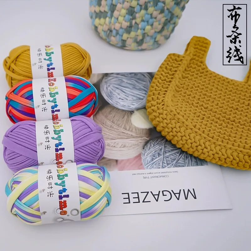 100 G/Pz Filato Di Tessuto Tessuto A Mano Borsa Tessuta All'Uncinetto Fai Da Te Borsa All'Uncinetto In Feltro Intrecciato All'Uncinetto Cuscino Del Se