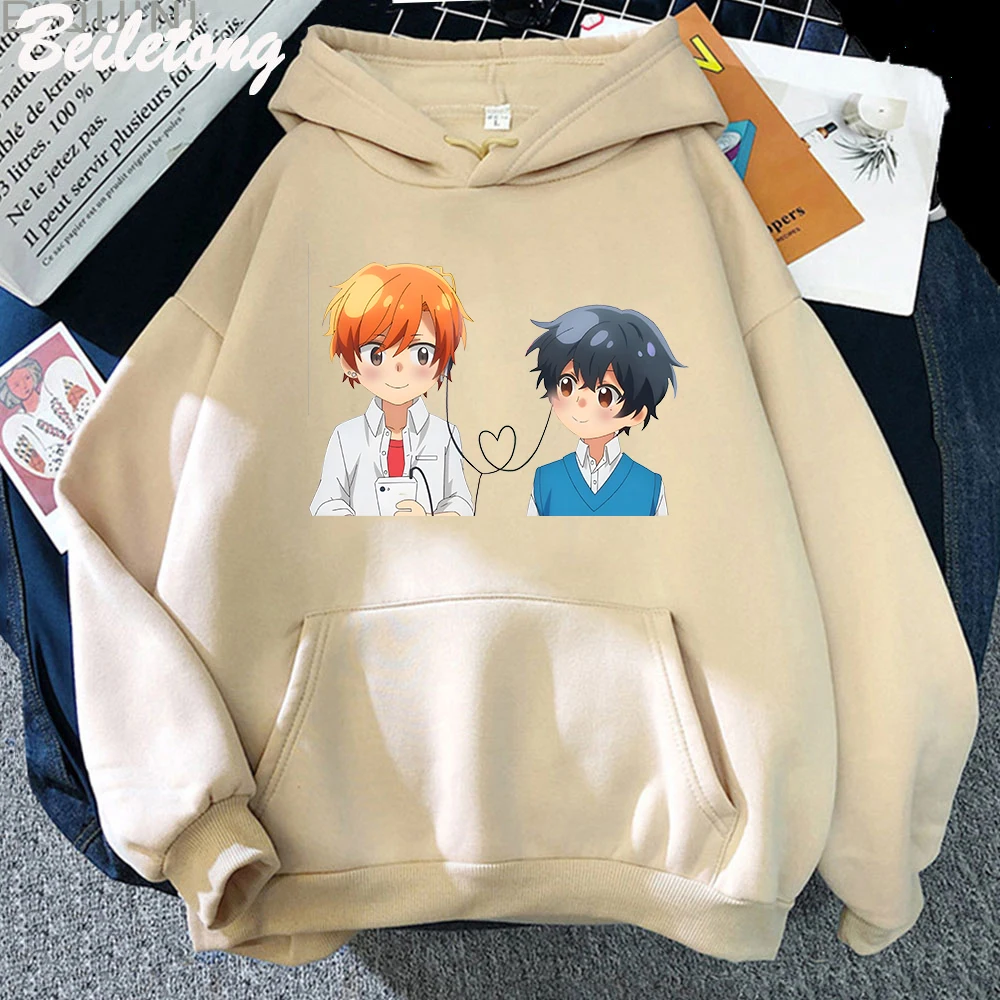 

Sasaki and Miyano Hoodie Yoshikazu Shuumei Listen To Music Together Cartoon Print Sweatshirt Womens Sudadera Para Mujer Harajuku