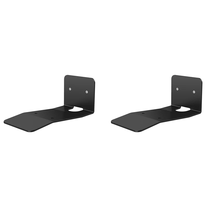 

2X Wall Mount Metal Stand For Sonos Era 300 Audio Bedroom Wall Storage Holder Organizer Rack Smart Speaker Bracket Black