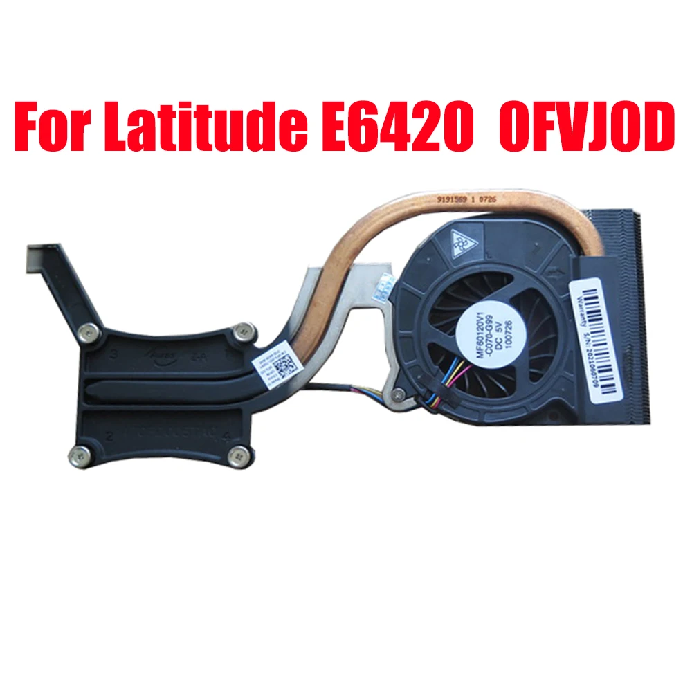 Laptop Heatsink&Fan For DELL For Latitude E6420 0FVJ0D FVJ0D MF60120V1-C070-G99 DC5V 0.23A New