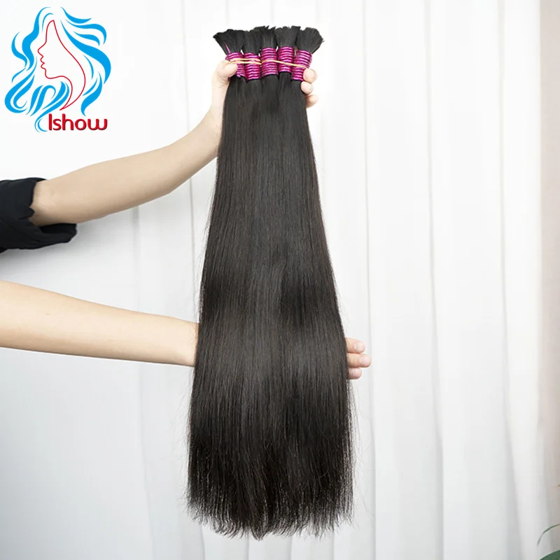 

Original Straight Human Hair Braiding Hair Bundles 100% Human Hair Bulk Indian Hair No Weft Bundles For Women Hair Extensions