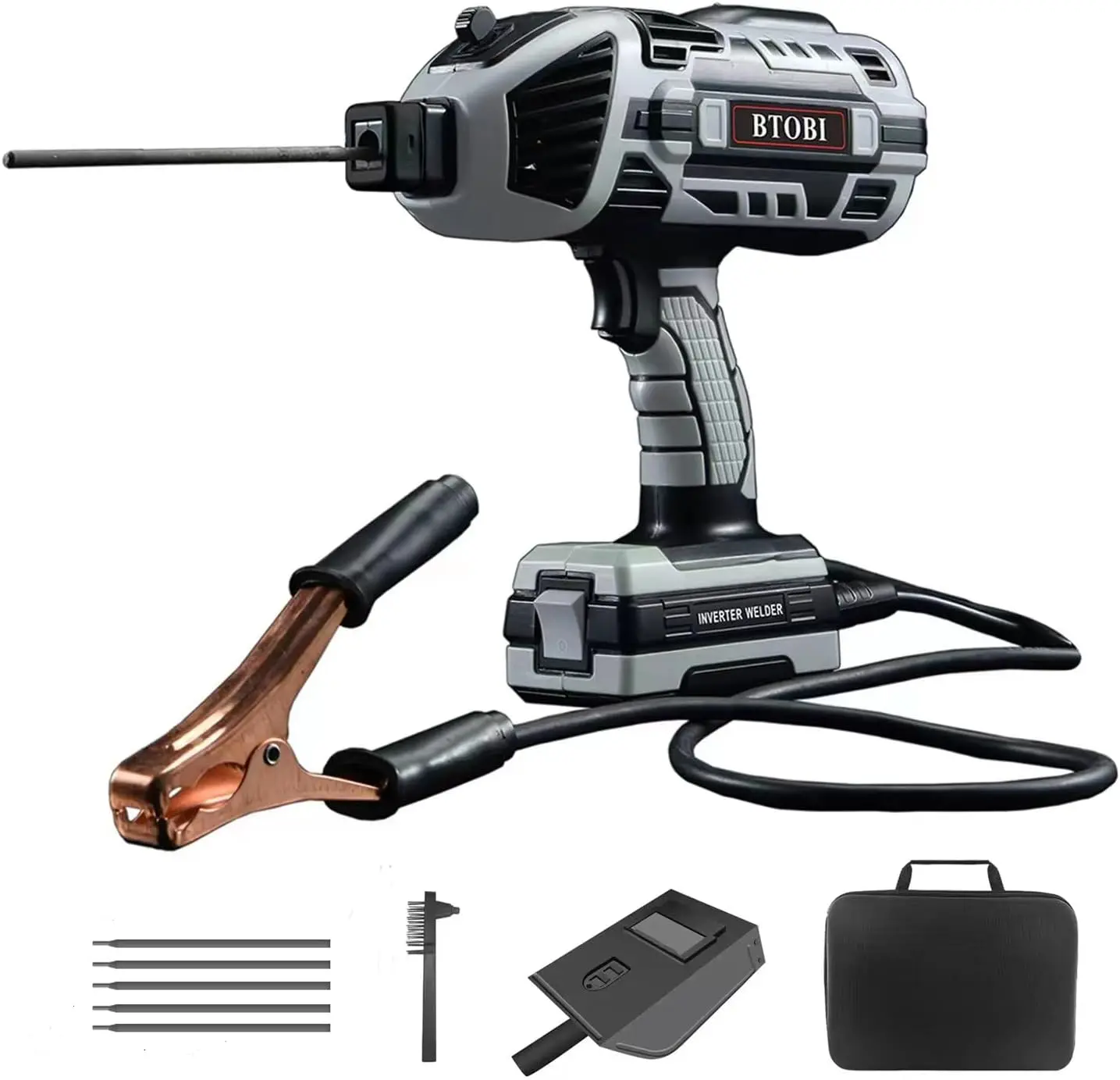 Welding Machine Portable ARC Welder Machine Gun IGBT Standing Handheld Welding 6 variable current adjustment