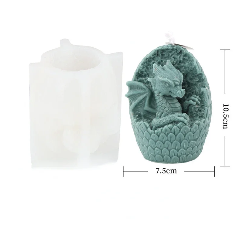Moule En Silicone En Forme D'Oeuf - 3 Tailles (S/M/L) - Pour Bougies, Résine, Savon, Chocolat - DIY Artisanat De Pâques Ou Dinosaure