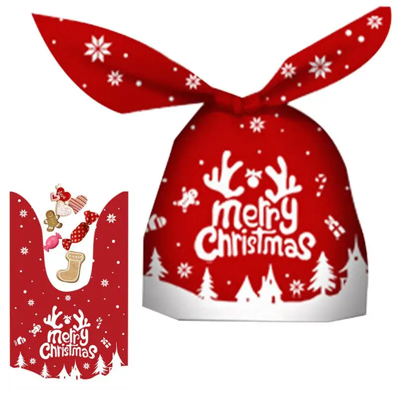 

Пакеты для подарков с заячьими ушами 50 шт., рождественские аксессуары, Мультяшные подарочные пакеты, праздничный подарок на день рождения, для подарков, игрушек