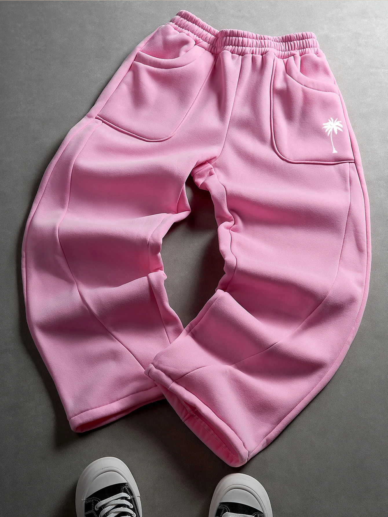 Dünne Rosa Streetwear-Jogginghose für Herren/Damen, Lässige Alltags- und Loungewear