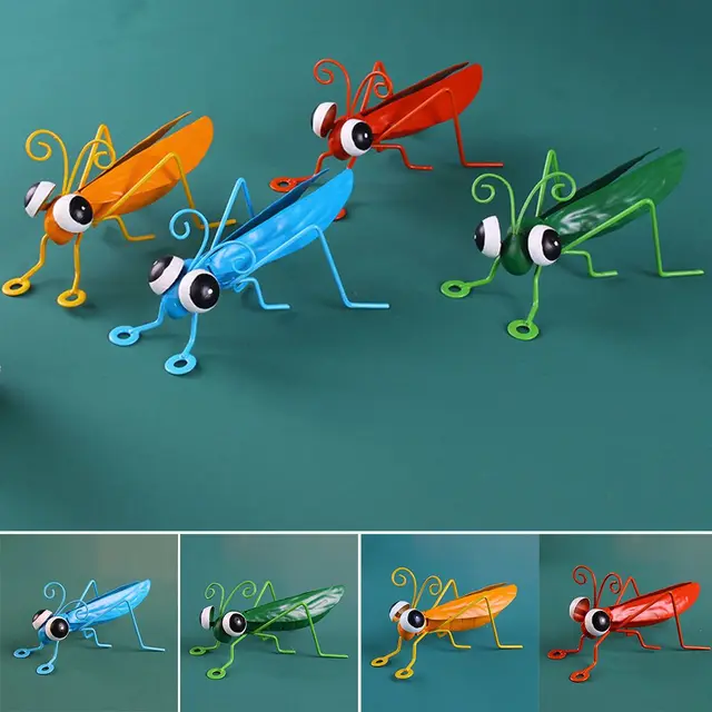 Új Kültéri Fali Művészet Otthoni Dekoráció Fém Kézzel Készített Kerti Szöcske Szobor