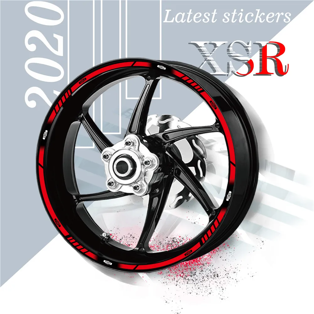 

Motorcycle Tire Waterproof Wheel Logo Stickers Reflective Stripe Rim Decoration Moto Decals for YAMAHA XSR 700 900 155 xsr700