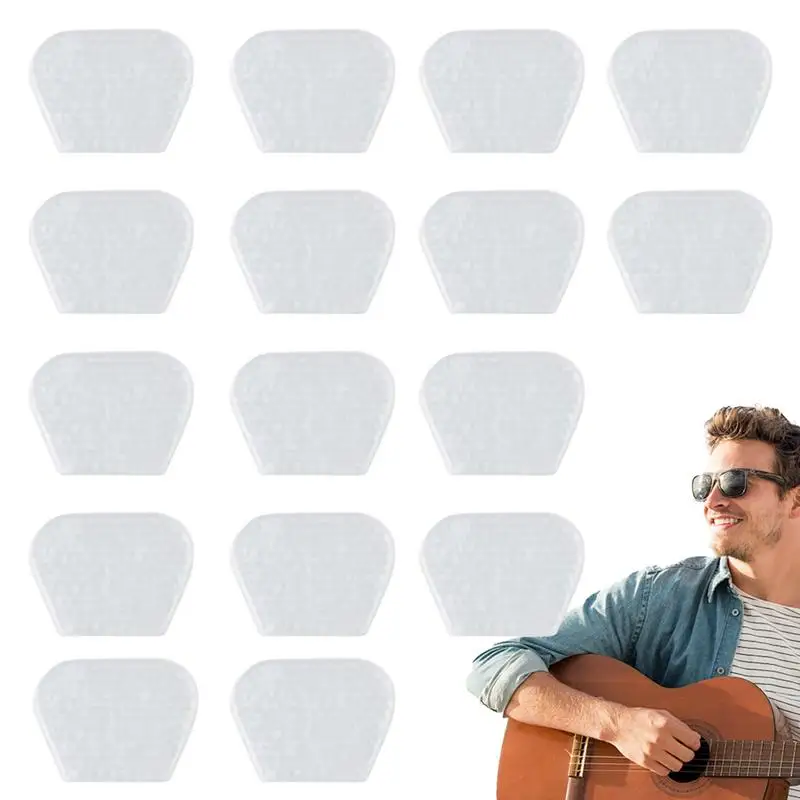 Guitar Pick Grip 16X Non-Slip Soft Grips Adhesive Grips For Electric Guitar Acoustic Banjo Bass Pick Accessories