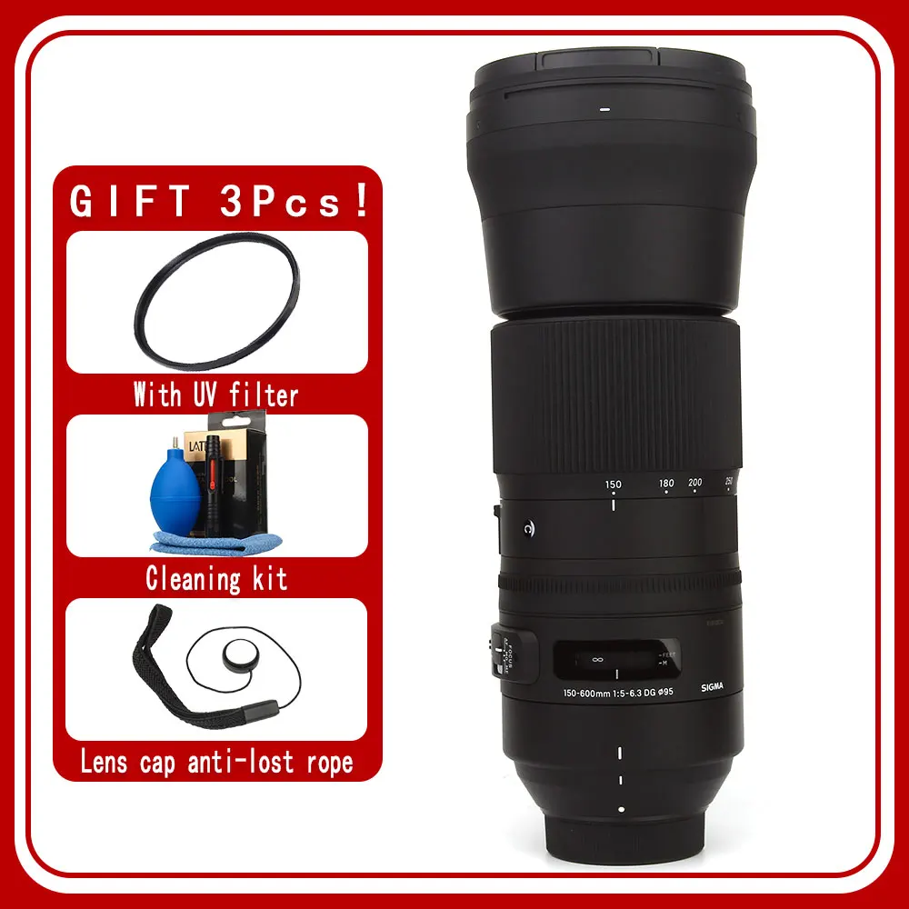 Sigma 150-600Mm F5-6.3 Dg Os Hsm Obiettivo Contemporaneo Per Nikon Canon