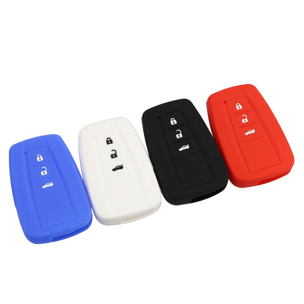 Silicone Car Key Fob Cover Case for Toyota CHR C-HR Camry Prius Prado-2 3 Buttons Remote Keyless for key case cover,key case,car key shell