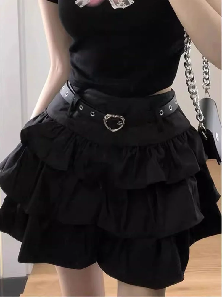 Bla Cake Skirt Women's A-Line  Dr Retro American Sle Summer 2025 Versatile Flared f-length ort Skirts