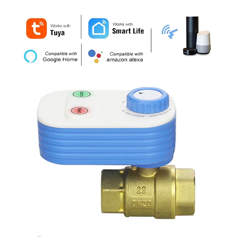 Tuya WiFi Water Valve Shutoff Controller Support Alexa Google Assistant Smart Re