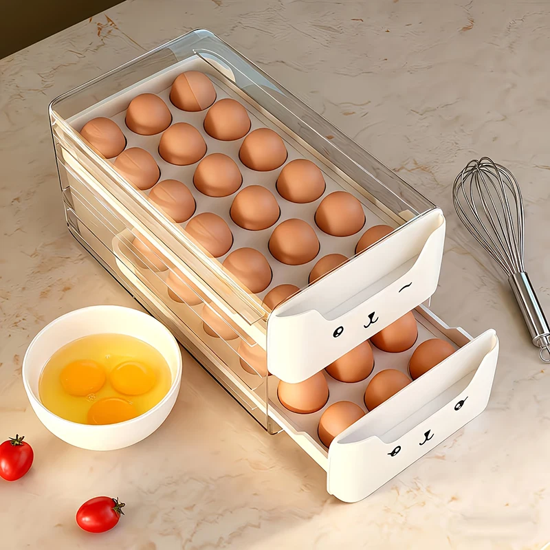 18/36 Compartment Box Of Refrigerator Sealed Freshness Storage Organizer Drawer Type Egg Rack Kitchen Accessories_voghion.com