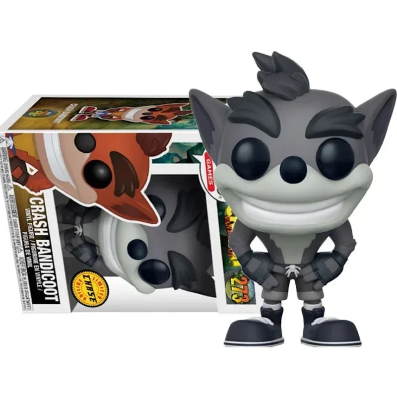 thumbnail image 1 of 2025 FUNKO POP Games Crash Bandicoot Biker Outfit 275# #273 Crash Bandicoot Chase Grey Figura de vinilo exclusiva Modelo POP Toys, 1 of 5