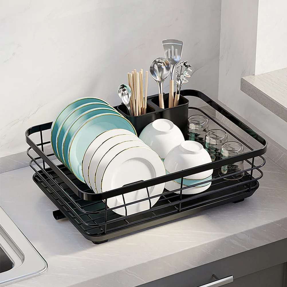 

Dish Storage Rack Kitchen Countertop Drainer Sink Drying for Metal Bowl Carbon Steel Draining