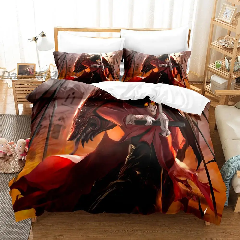 

Hellsing Bedding Set Single Twin Full Queen King Size Bed Set Aldult Kid Bedroom Duvetcover Sets 3D Print Anime 2024 bedding set