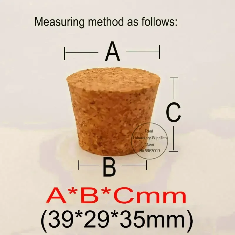 39*29*35mm Lab Wooden Corks Test Tube Stoppers Glass Bottle Tea Jar seal Plugs for School Experiment or Household