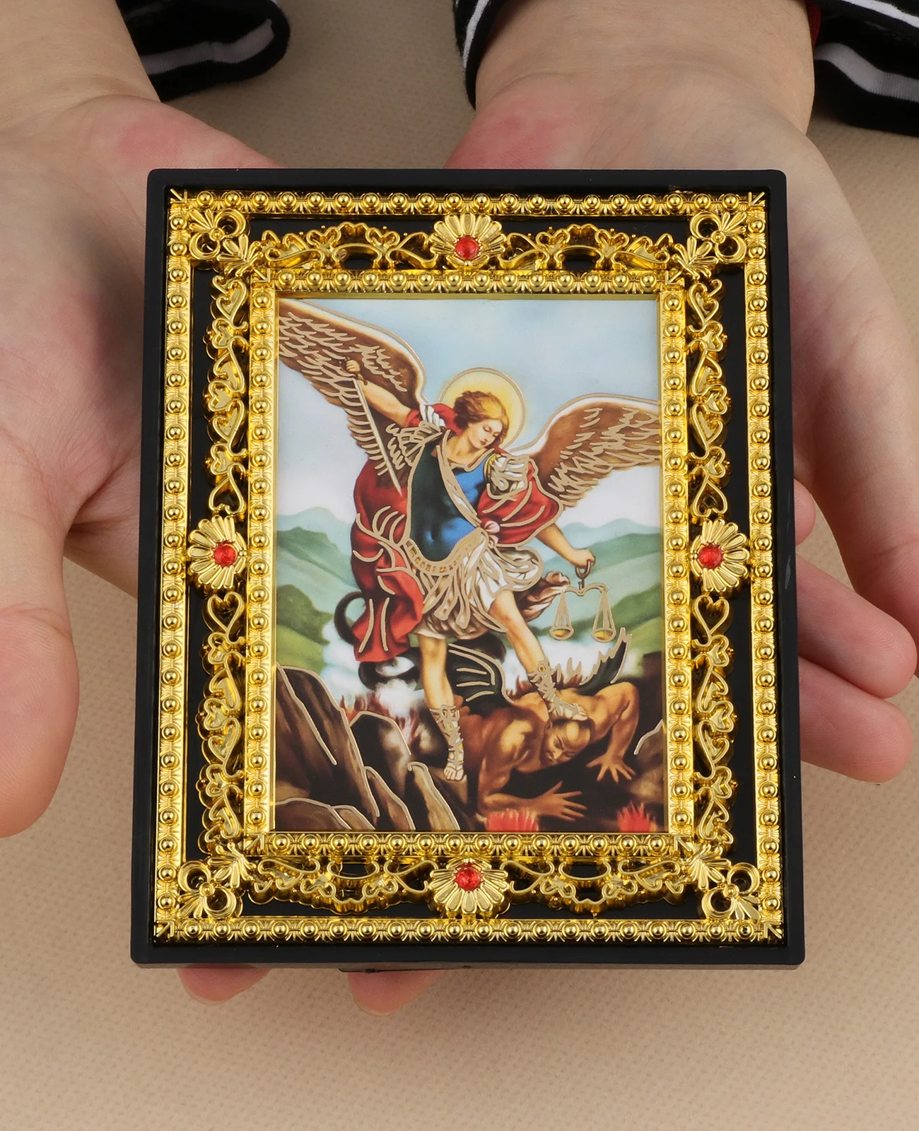 Golden Holy Family & Saints Picture Frame 4