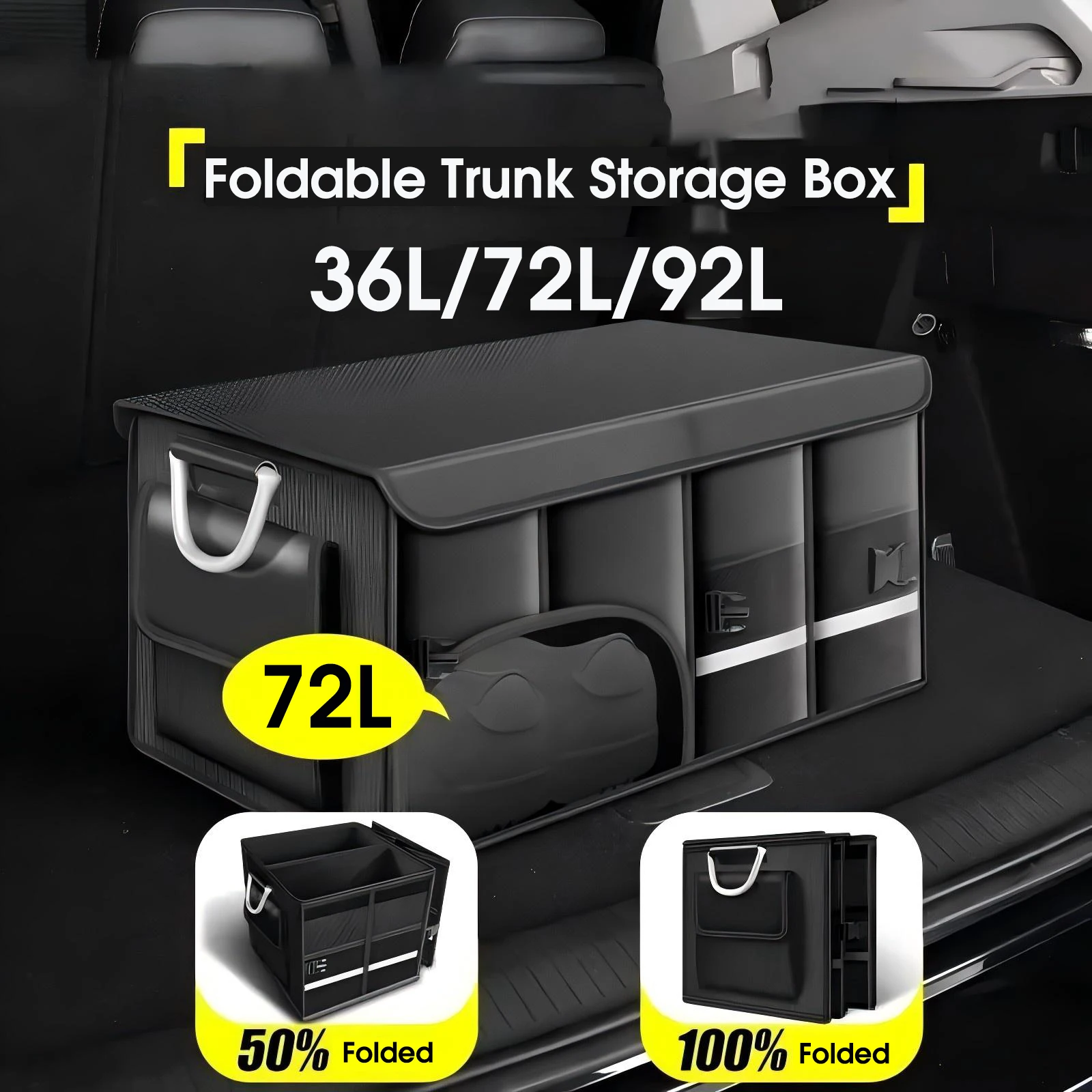 Waterproof Foldable Trunk Storage Box - Large-Capacity Portable Car Organizer