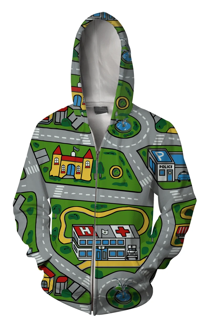 Real US Size Made Subliminal Print On Your Demand Zipper Up Jacket