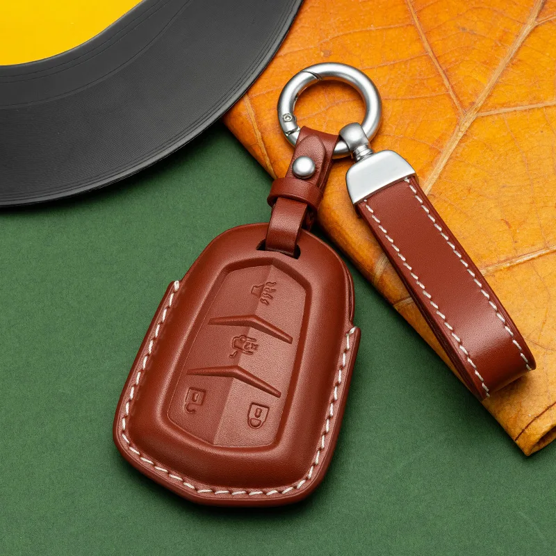 

Умный кожаный чехол для брелока автомобиля, защитный чехол для Брелока Для Cadillac ATS-L XTS XT4 XT5 XT6 CTS CT6 ATS 28T SRX Escalade, чехол для брелока