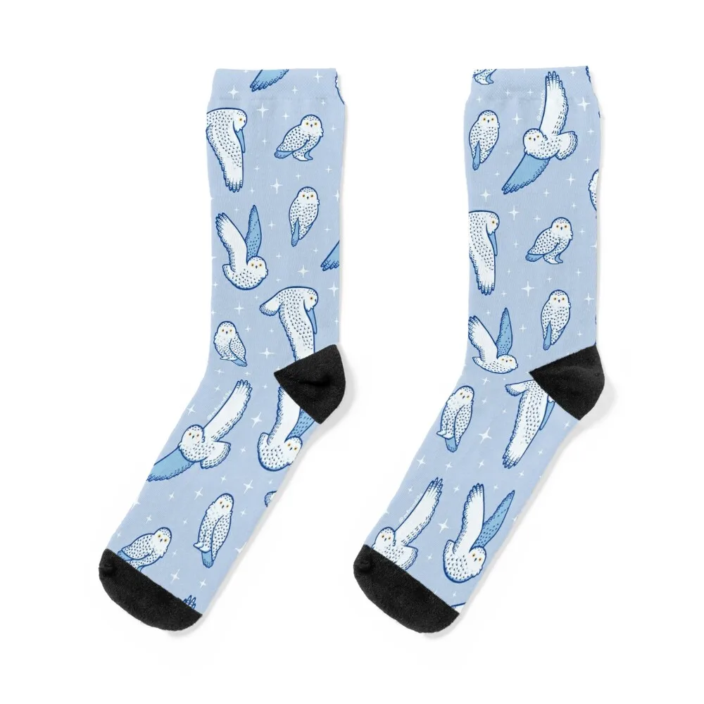 

Snowy Owls Socks retro professional running Toe sports designer brand Luxury Woman Socks Men's