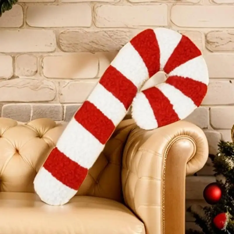 Christmas Candy Pillow Soft And Comfortable Candy Cane Throw Pillow Sofa Bed Decorative Chair Cushion Christmas Gift For Kids 2