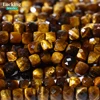 A+ Natural Yellow Tiger Eye Square Faceted 6.5-7mm Gemstone Beads for Jewelry Making, Healing Stone, Fashion Accessories 4