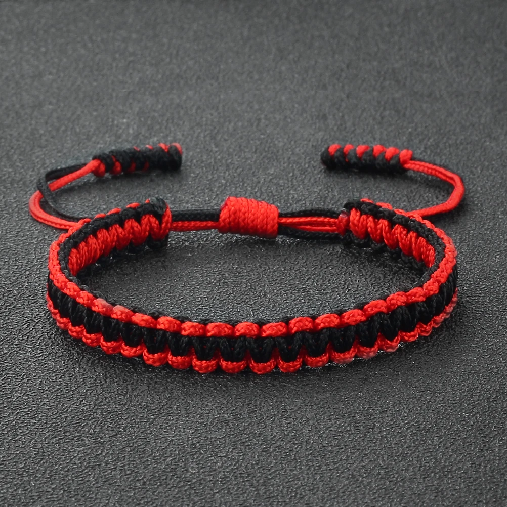 Bracciale In Corda Intrecciata Tibetano Portafortuna, Regolabile Da 16 A 26 Cm, Bracciale Dell'Amicizia In Tessuto Con Nodi, Set Da 3, Unisex