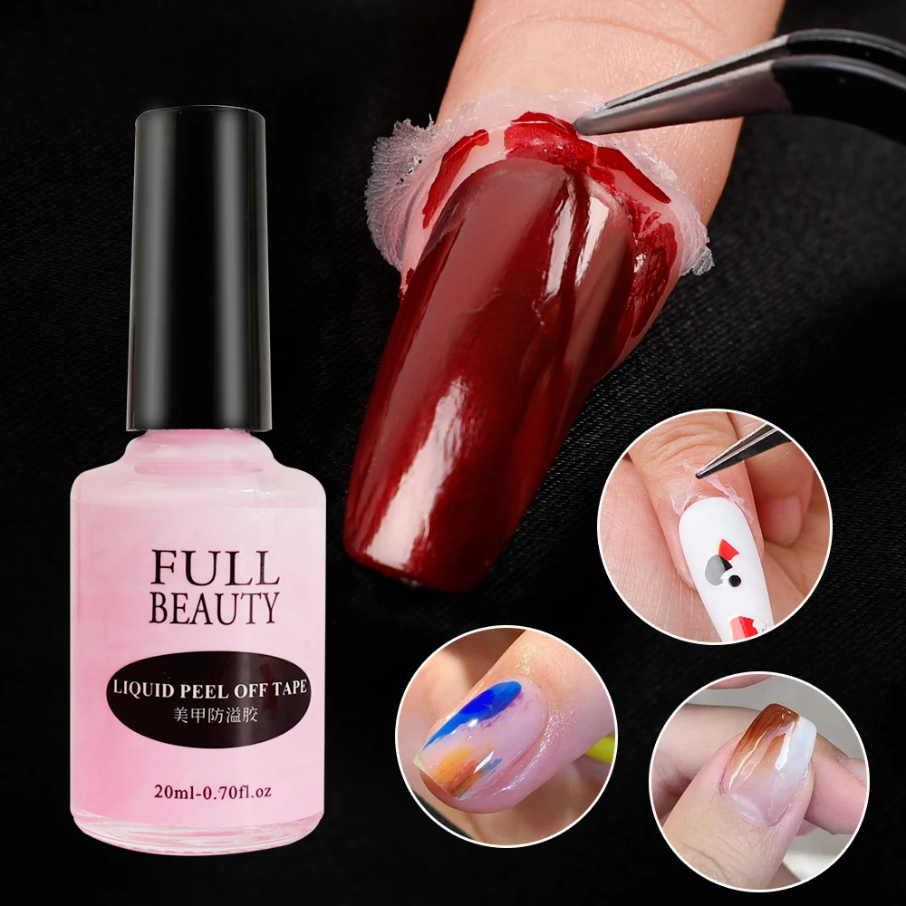 

Nail Polish Liquid Peel Off Tape Protect Glue Varnish Anti-spill Latex Fast Dry Skin Care Nail Art Tweezer Protector Nail Glue