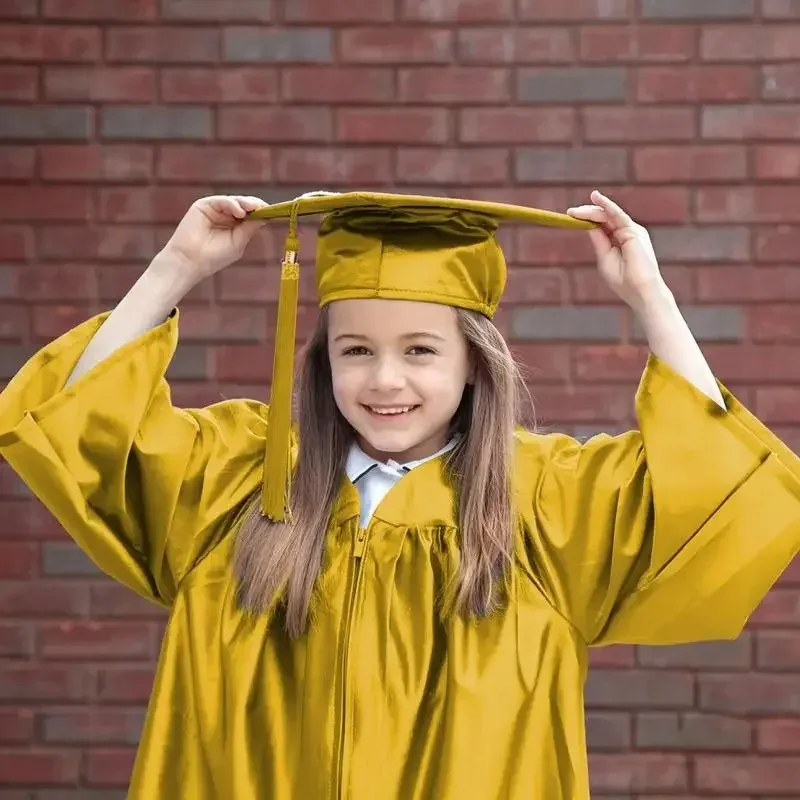 Preschool Graduation Cap Gown Robes Gown Cap Tassel Set Comfortable Unisex Congrats Grad Outfit For Kindergarten