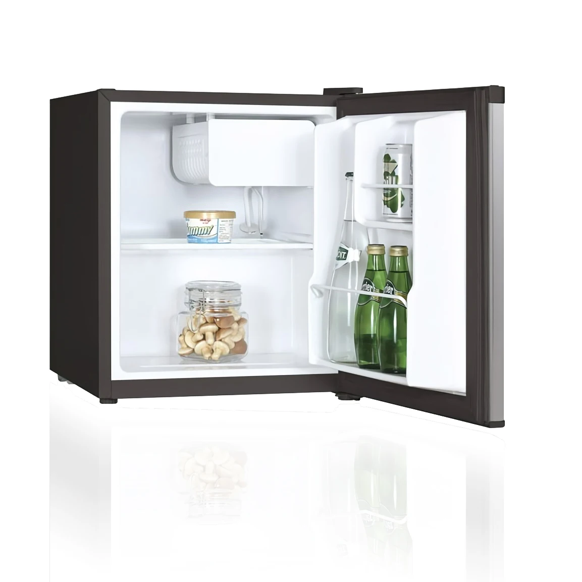 Mpm 46-Cj02/H Mini Frigo, Minibar, 44 L, Con Congelatore, Termostato Regolabile, Porta Reversibile, Classe A ++, Nero, 60W